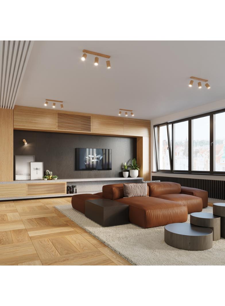 Sollux Plafon BERG 4 naturalne drewno SL.1042