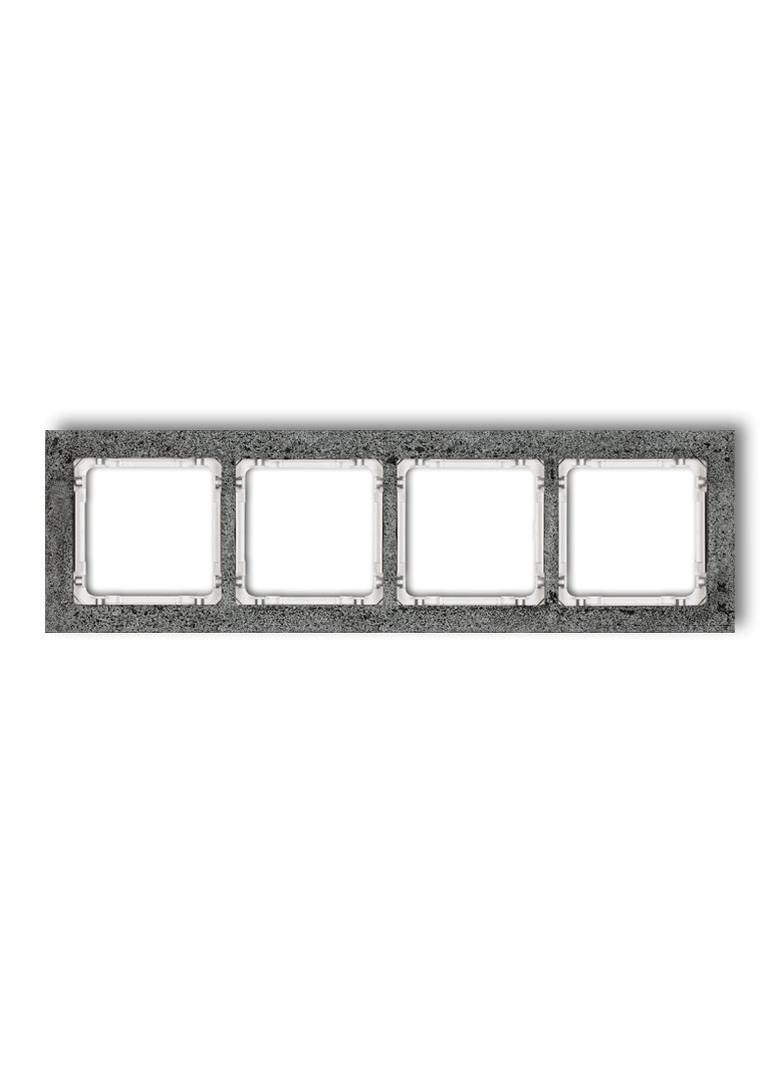 "DECO Ramka poczwórna - beton (ramka: antracytowa