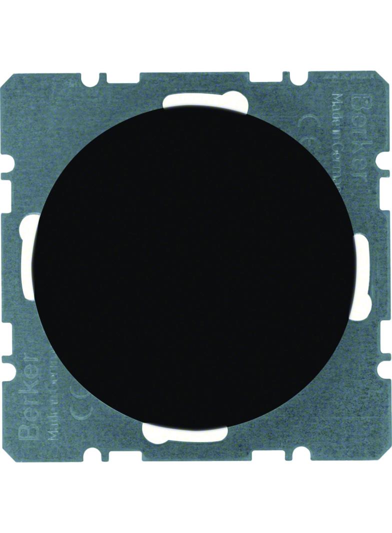 BERKER R.1/R.3 Zaślepka z płytką czołową czarny połysk 10092045 HAGER