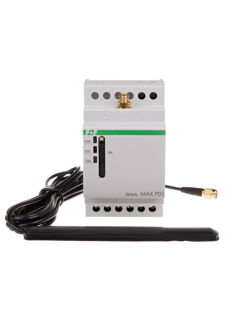 przekaźnik zdalnego sterowania GSM (SMS); 2xWY, 2xWE; załącz/wyłącz/powiadom zasilanie 230V AC styki