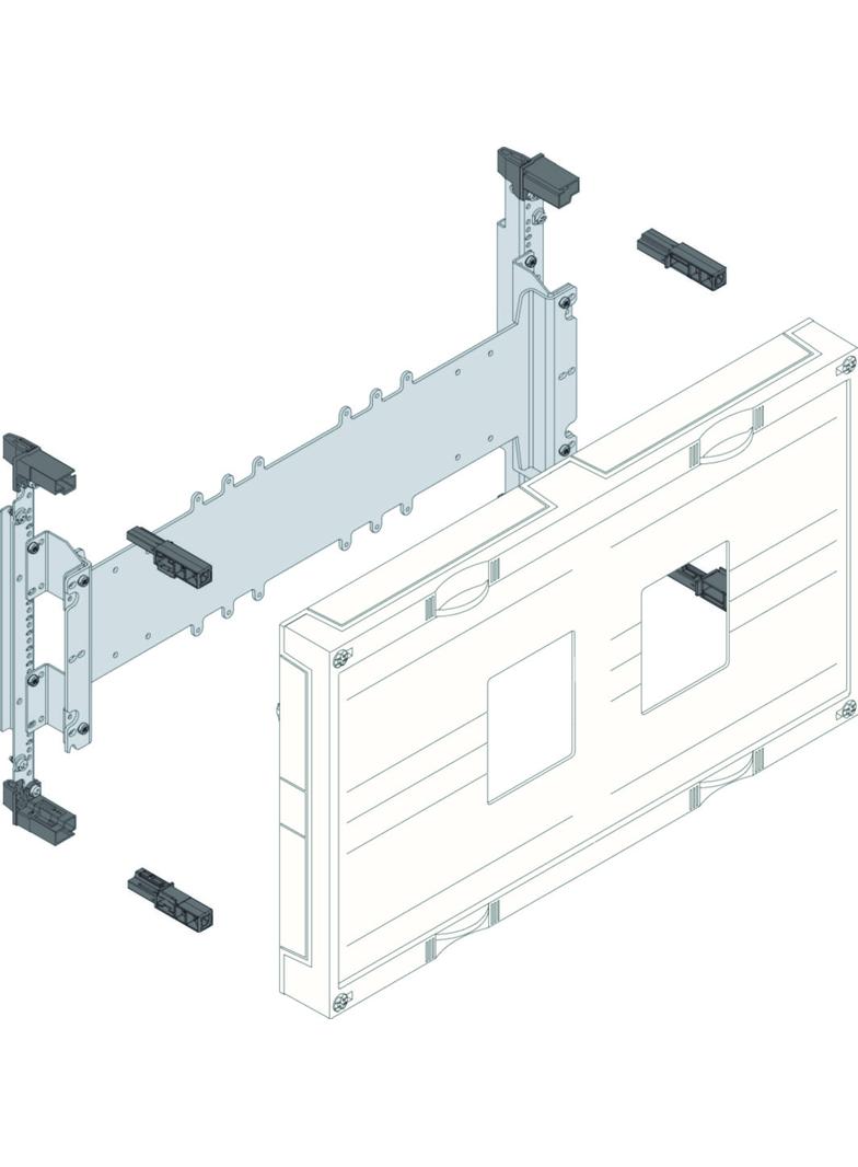 univers N 300x500mm podzespół dla wyłączników mocy H3+ 2xP160 UK22LH0 HAGER
