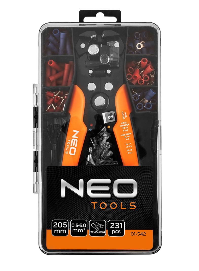 Automatyczny ściągacz izolacji 205mm, czołowy + konektory 230 szt.