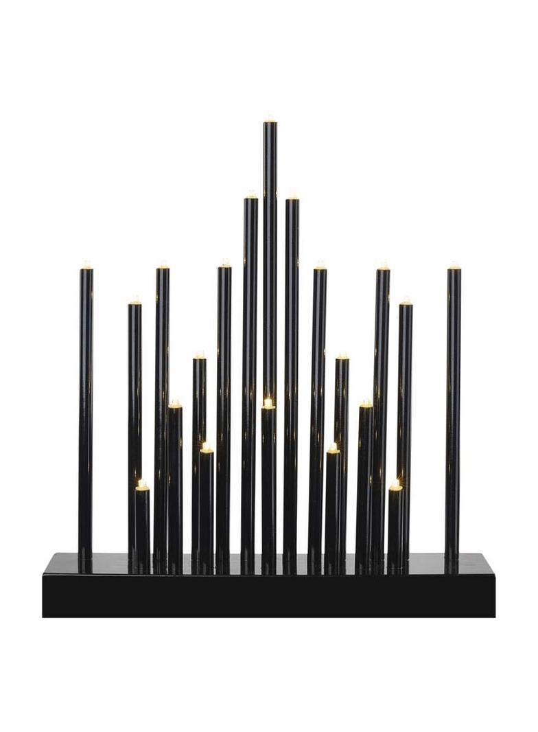 Świecznik świateczny czarny 20 LED 27 cm 3x AA ciepła biel IP20 timer DCAW04 EMOS