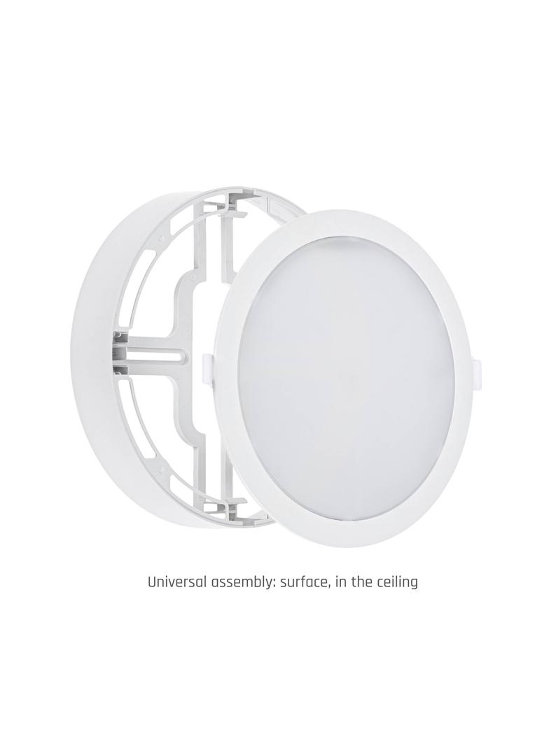 ALGINE ECO 2w1 NATYNK-PODTYNK DOWNLIGHT 18W NW 230V 110st IP20 IK06 223x35mm BIAŁY okrągła