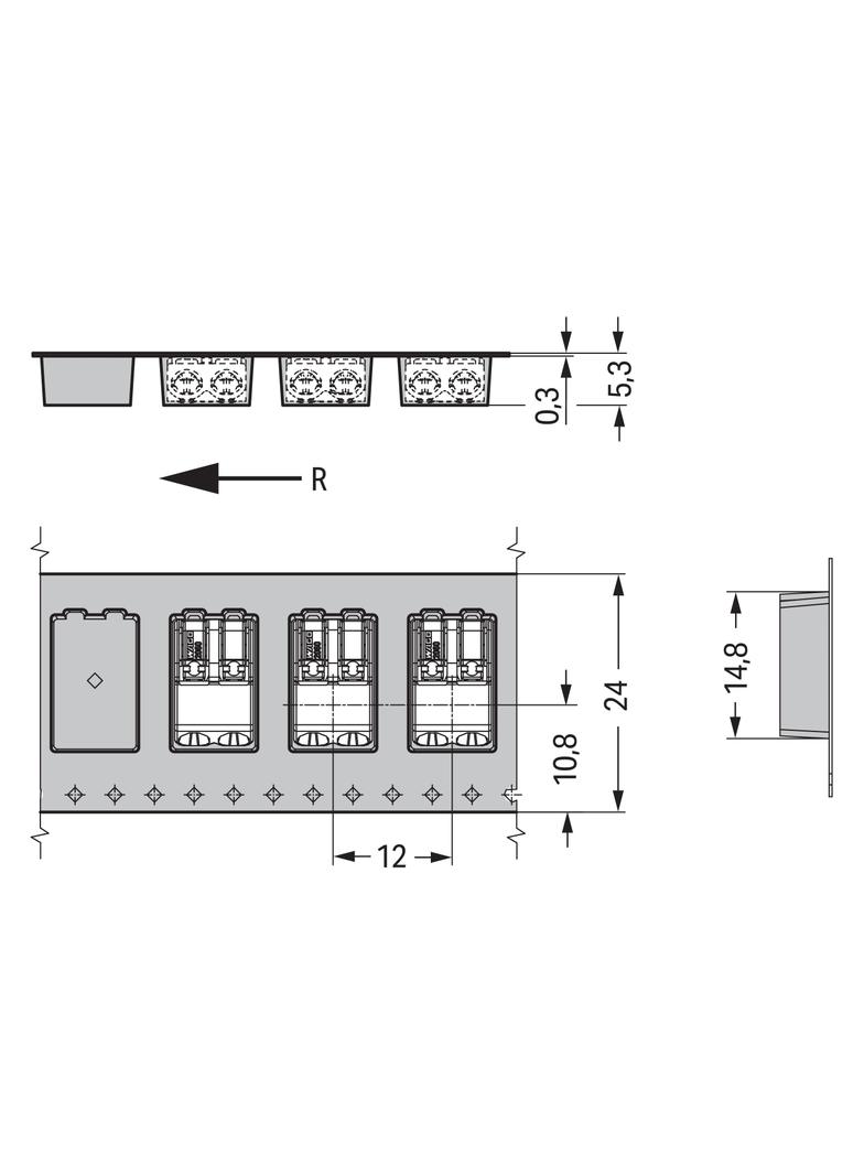 złączka SMD do płytek drukowanych z przyciskami