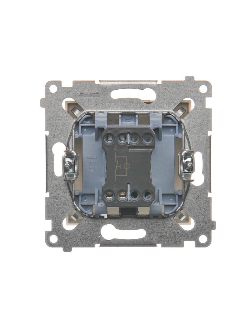 Simon 54 Przycisk „dzwonek” z podświetleniem LED 16A z. śrub. kremowy