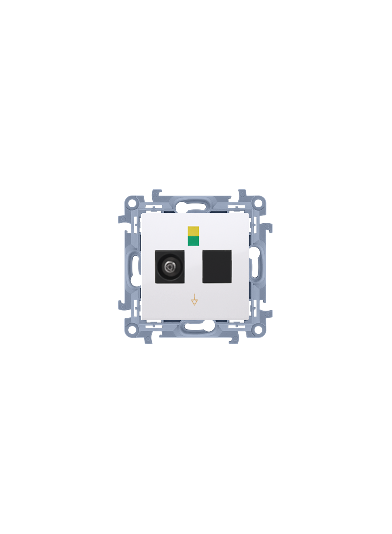 Simon 10 Gniazdo ekwipotencjalne pojedyncze biały