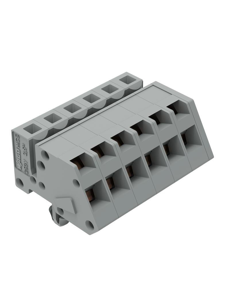 MCS-MIDI Classic gniazdo kątowe 6-bieg. szare raster 5 mm /50szt./ WAGO
