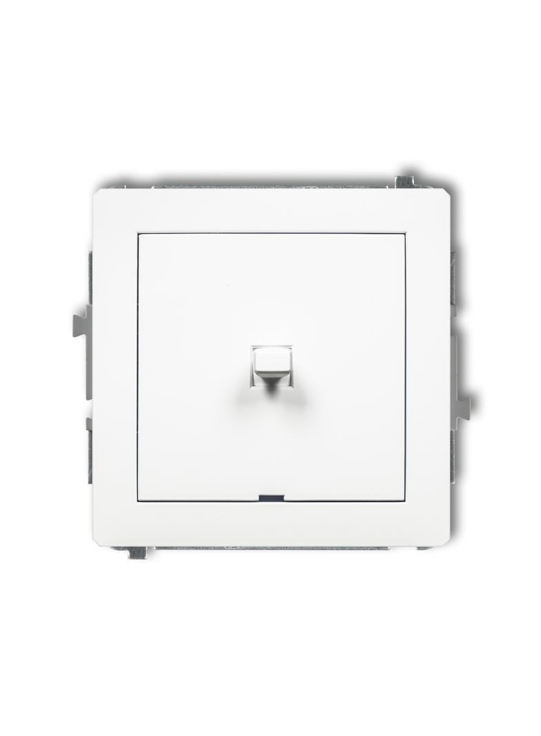 DECO Mechanizm łącznika jednobiegunowego w stylu amerykańskim biały mat