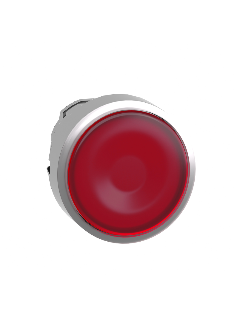 Harmony XB4 Główka przycisku płaskiego z mechanizmem push push czerwona LED metalowa