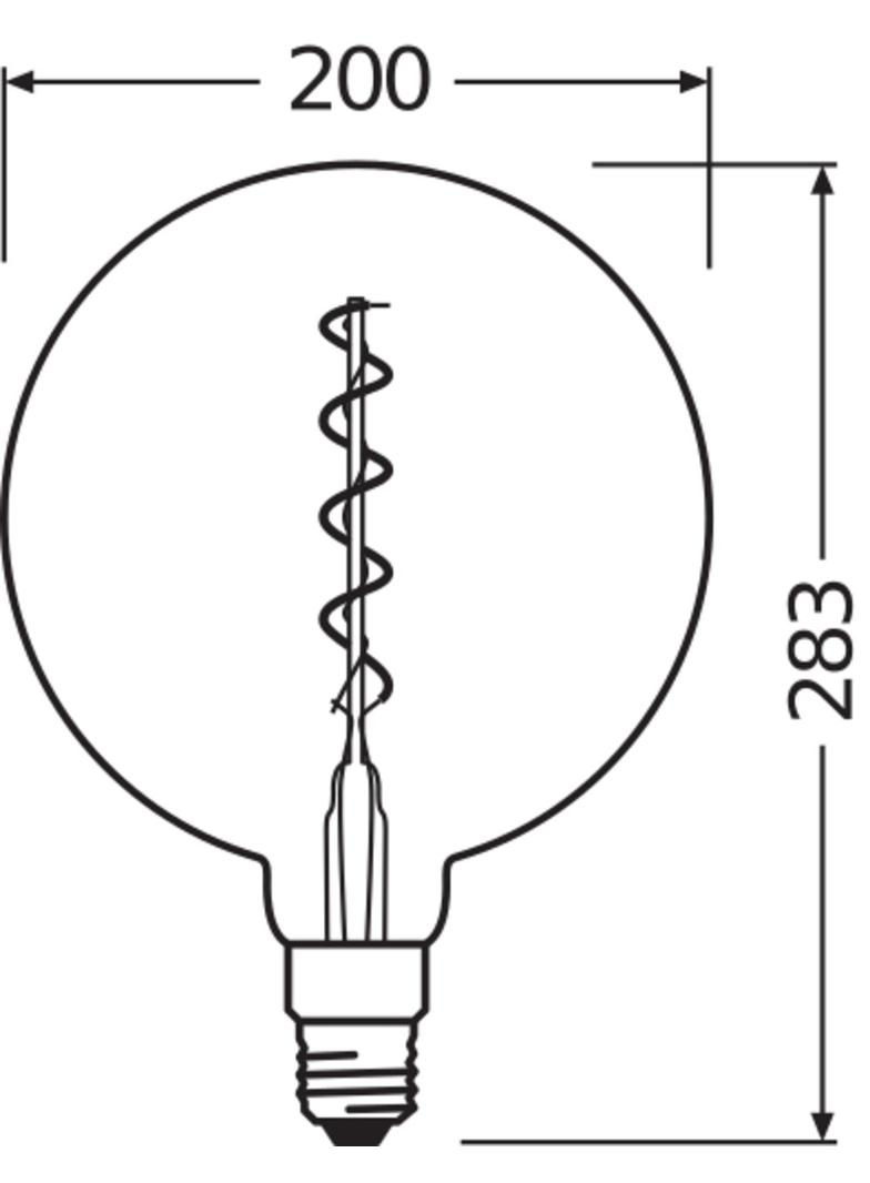 Lampa LED Vintage 1906 CL GLOBE200 Filament szkło przezroczyste GOLD 28 non-dim 5W 820 E27