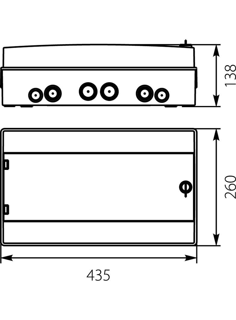 Rozdzielnica hermetyczna natynkowa 1x18 IP65 500VAC/1000VDC RH-18S/S (szare drzwi) 36.717 OPATÓWEK