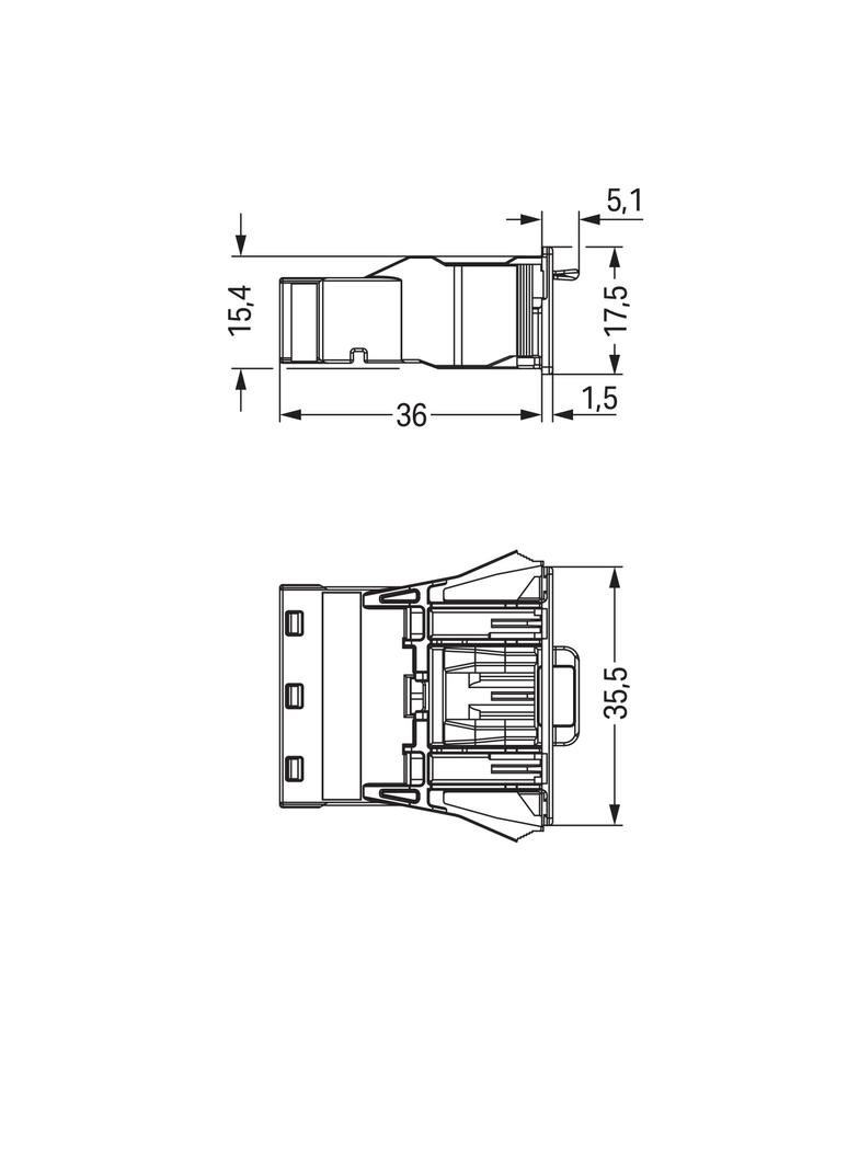 WINSTA wtyk 3-torowy SnapIn biały