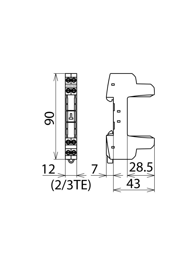 Podstawa do modułów ochronnych BLITZDUCTOR XT/SP