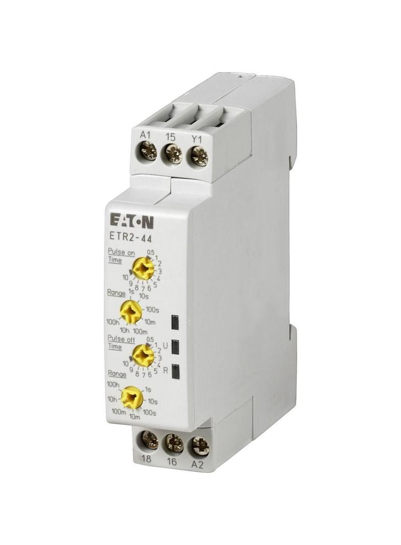 ETR2-44 Przekaźnik czasowy 1P 3A 0,05sek-100h 24-240V AC/DC migotanie 2 czasy ,(ZAŁ-/WYŁ-czas zmienn
