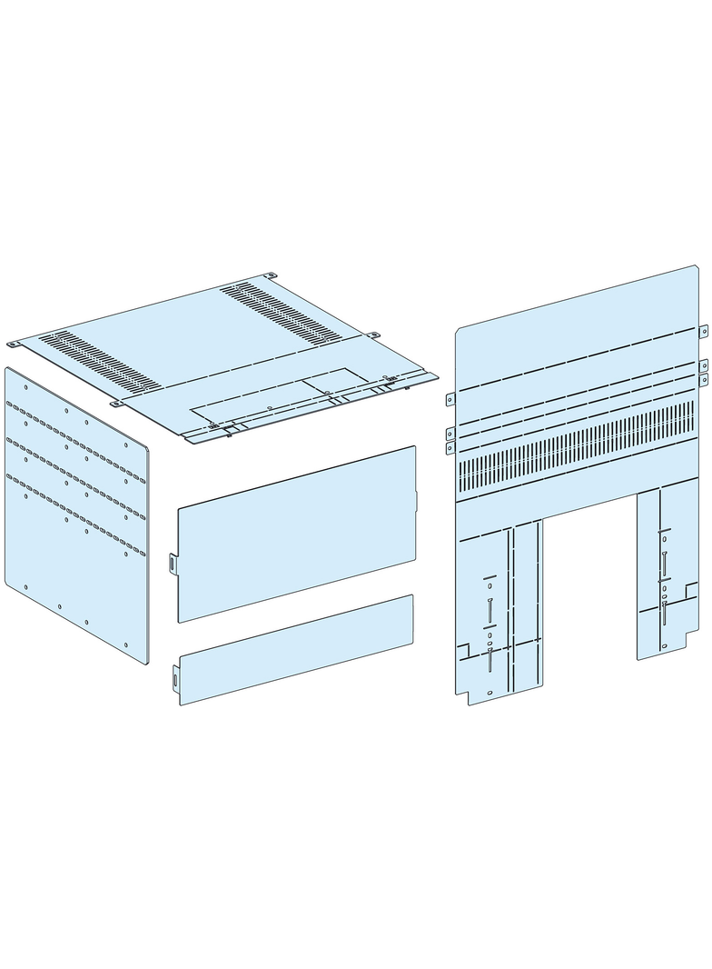 Rozdzielnice PrismaSet, osłona połączenia tylnego do mocowanego pionowo aparatu NS1600-MTZ1