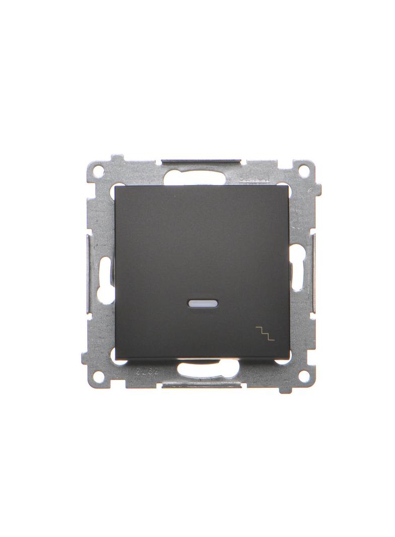 Simon 54 Łącznik schodowy z podświetleniem LED 10A 250V szybkozłączka czarny DW6L.01/49 KONTAKT