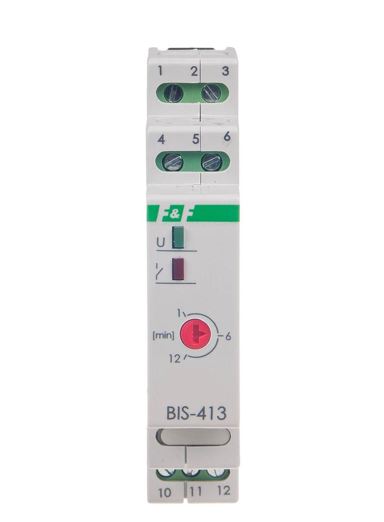PRZEKAŹNIK BISTABILNY Z WYŁĄCZNIKIEM CZASOWYM, UN=230V LUB 24V AC/DC,I=10A, ACISKI ŚRUBOWE, 1 MODUŁ