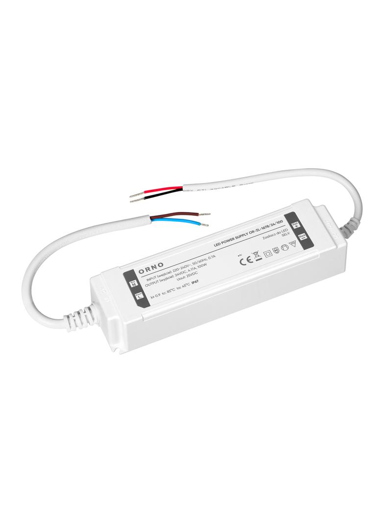 Zasilacz LED, hermetyczny, 24V, 100W, IP67, plastikowa obudowa