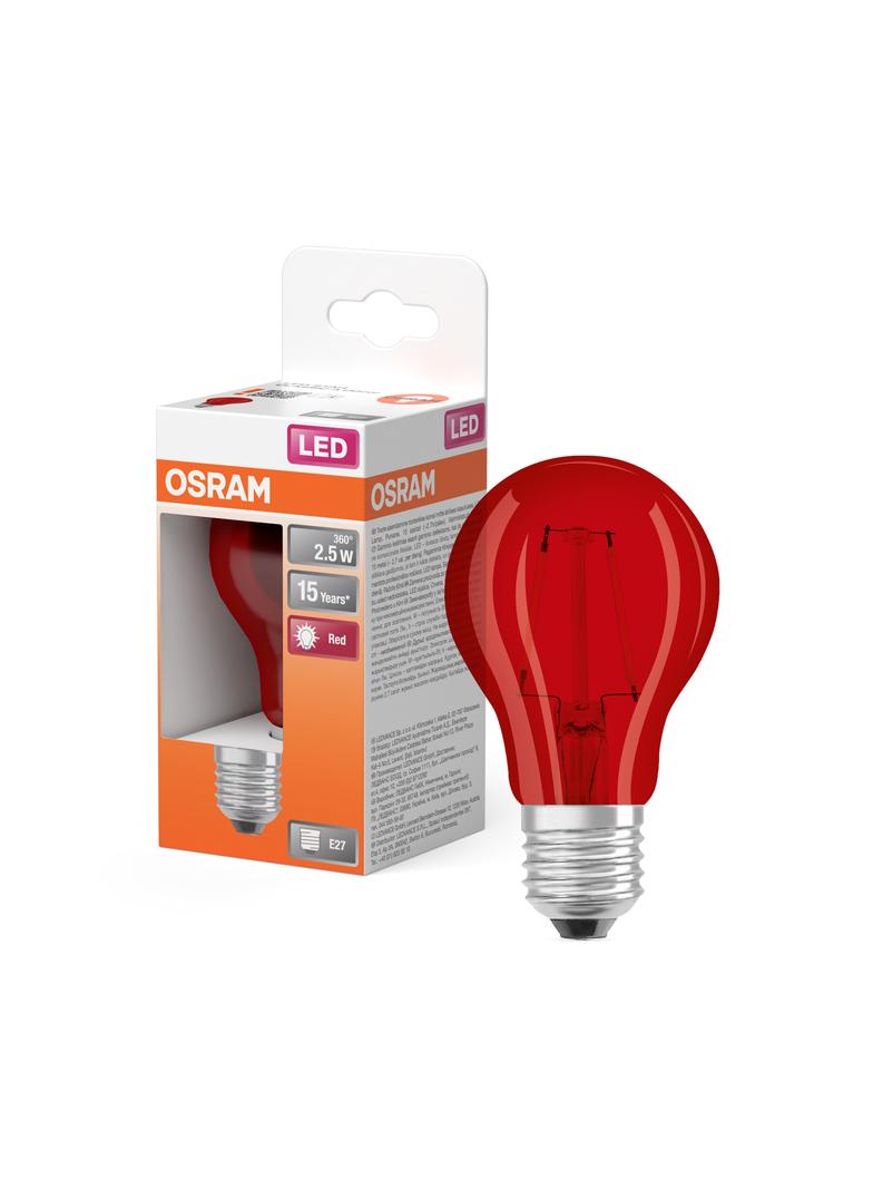 Lampa LED STAR CL A Red 15 non-dim 2,5W E27