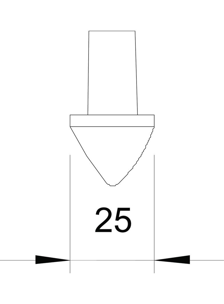 1819/25BP, SZPICE DO SZPILEK 25MM BP