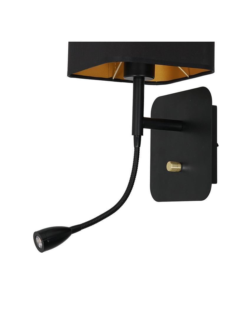 Milagro kinkiet Napoli E27 + LED 1W 90lm 4000K czarno/złoty ML6366