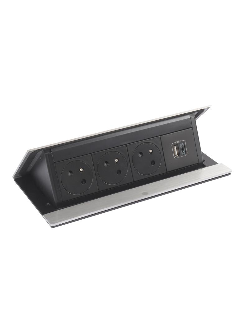 INCARA: POP UP - 3X2P+Z / USB A+C - 2,0 M-STAL, Legrand