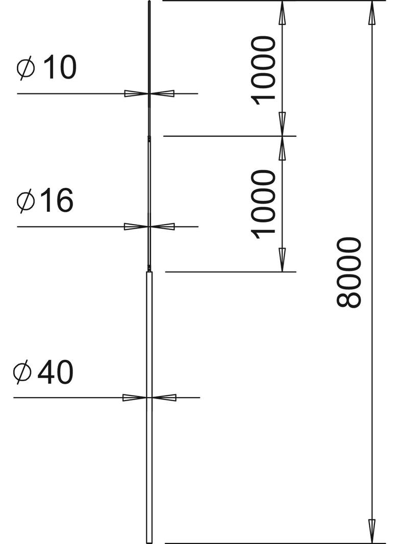 101 3B-8000, Zwód pionowy