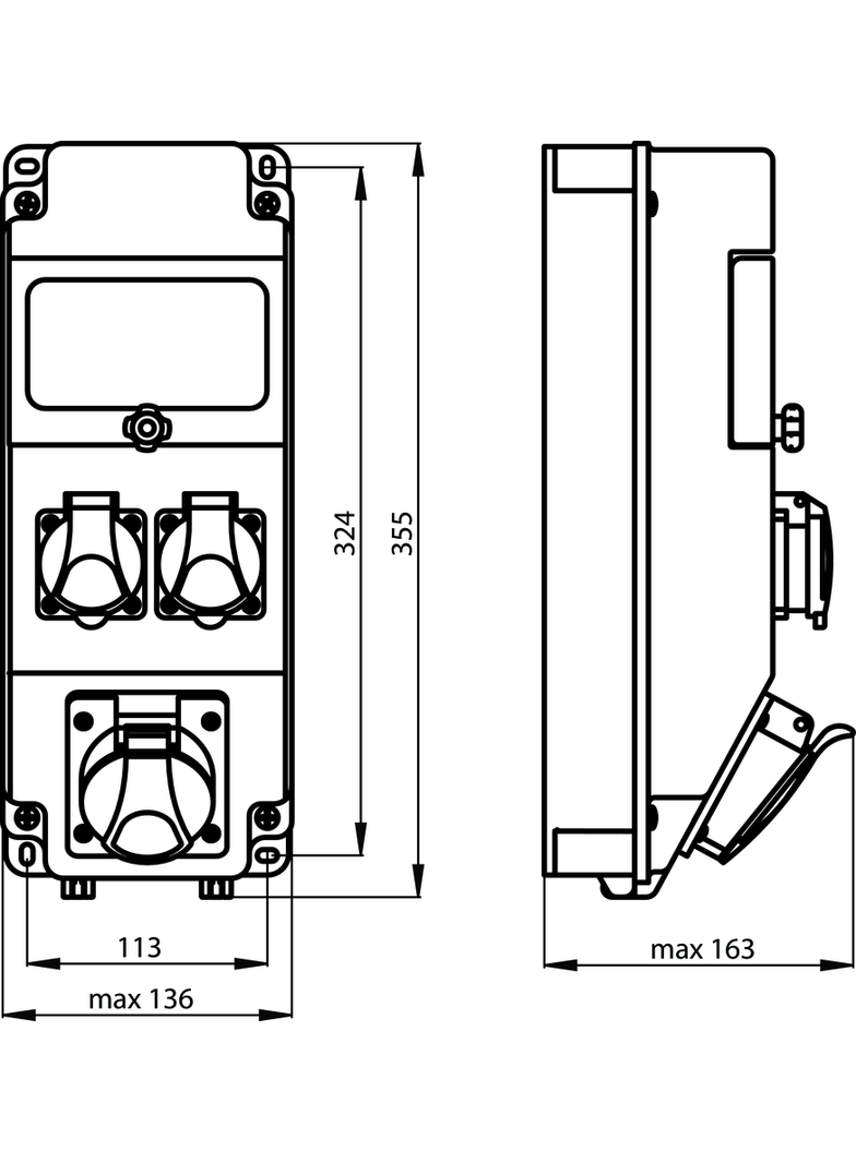 ROZDZIELNICA NISKIEGO NAPIĘCIA 3F-32A,1F-16A,4X32A,2X3X16A,