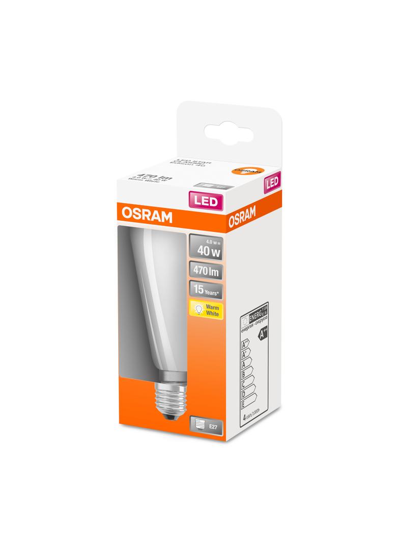 Lampa LED, klasyczny kształt bańki Edison 4W 827 230V plastik E27
