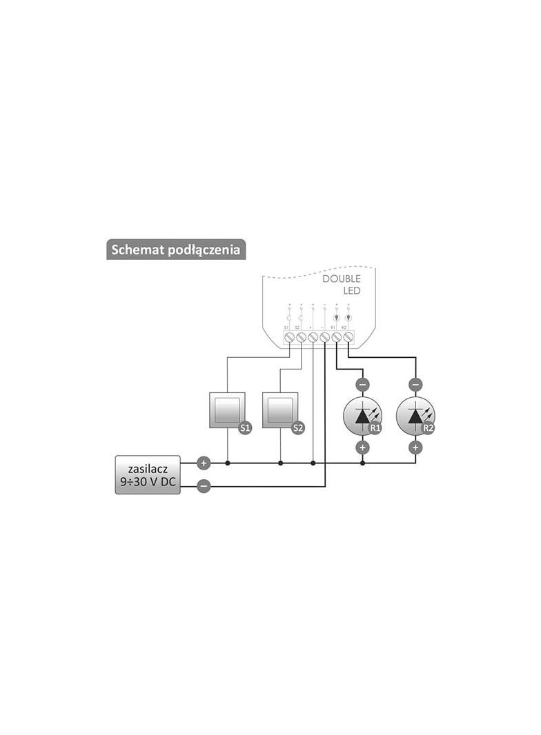 DOUBLE LED 2 kanałowy sterownik oświetlenia LED 12/24V Wi-Fi