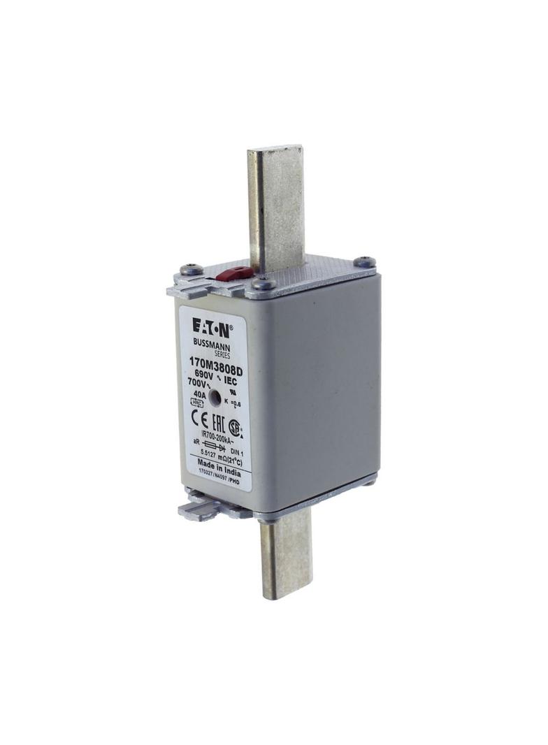 FUSE 40A 690V aR DIN 1 HSDNH Wkładka szybka 40A 690V aR DIN 1 podwójny wskaźnik 170M3808D EATON