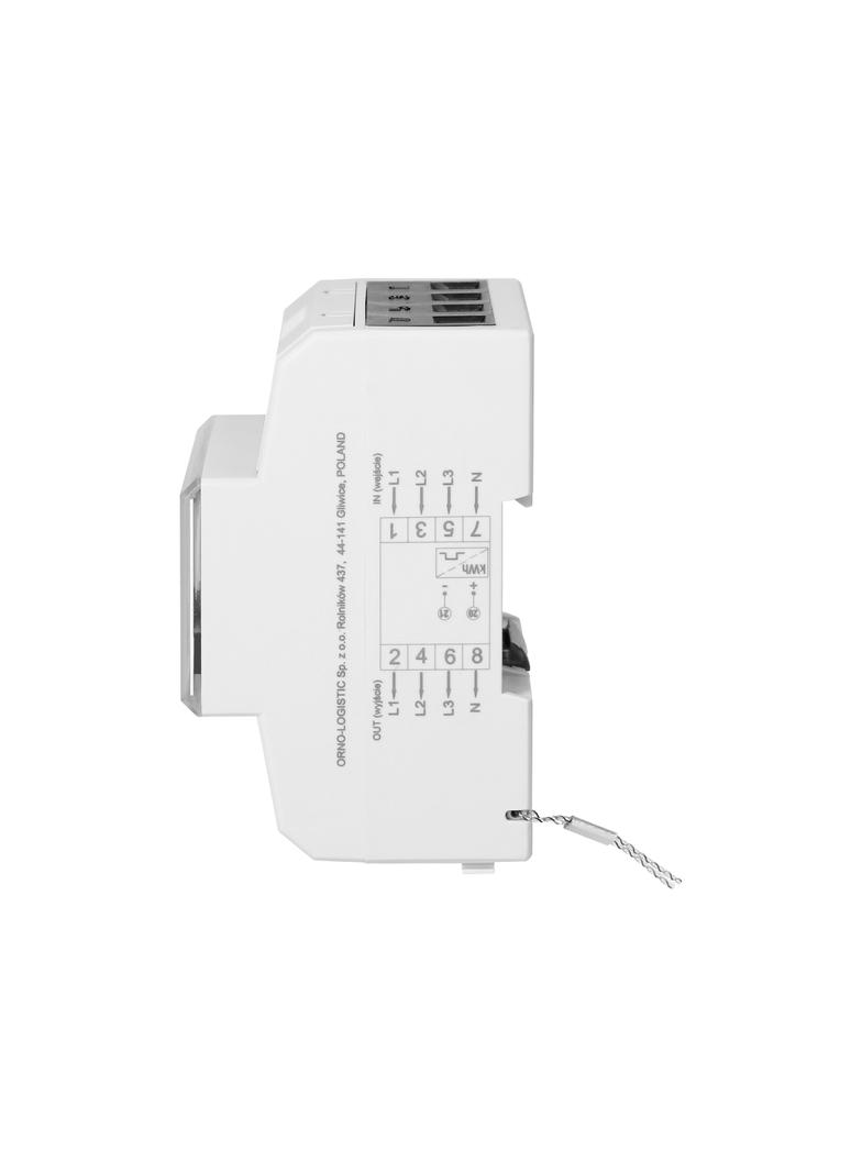 3-fazowy wskaźnik zużycia energii elektrycznej, 80A, 3 moduły, DIN TH-35mm EM-3 ORNO