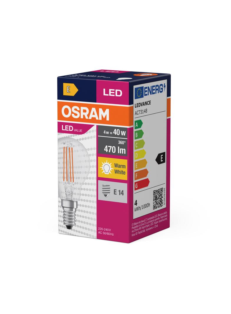 Lampa LED VALUE Classic B40 non-dim plastik 4W 827 E14