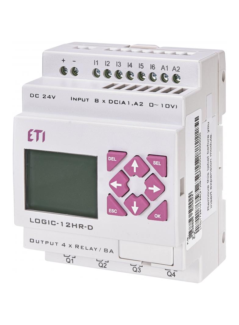 Przek. programowalny 24VDC 8/4 we/wy przek. LOGIC-12HR-D 004780002 ETI