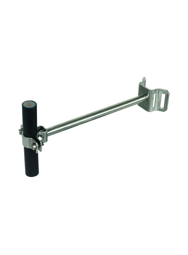 Wspornik do zwodu HVI 20 mm do strefy Ex 2, wys. 200 mm, do montażu na rurę, stal nierdz. NIRO