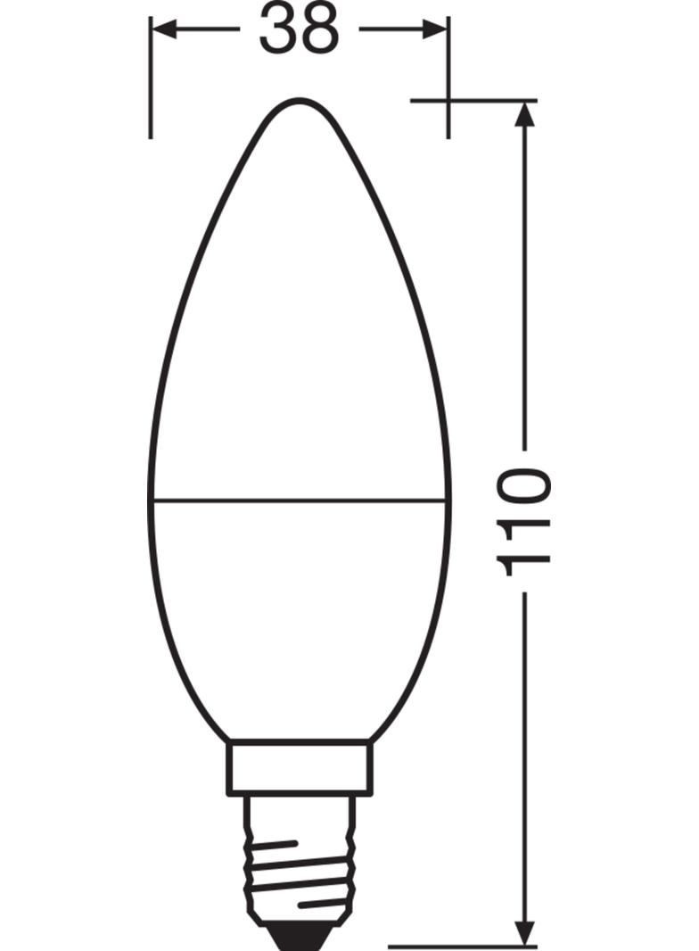 Lampa LED VALUE Classic B60 non-dim plastik 7W 865 E14