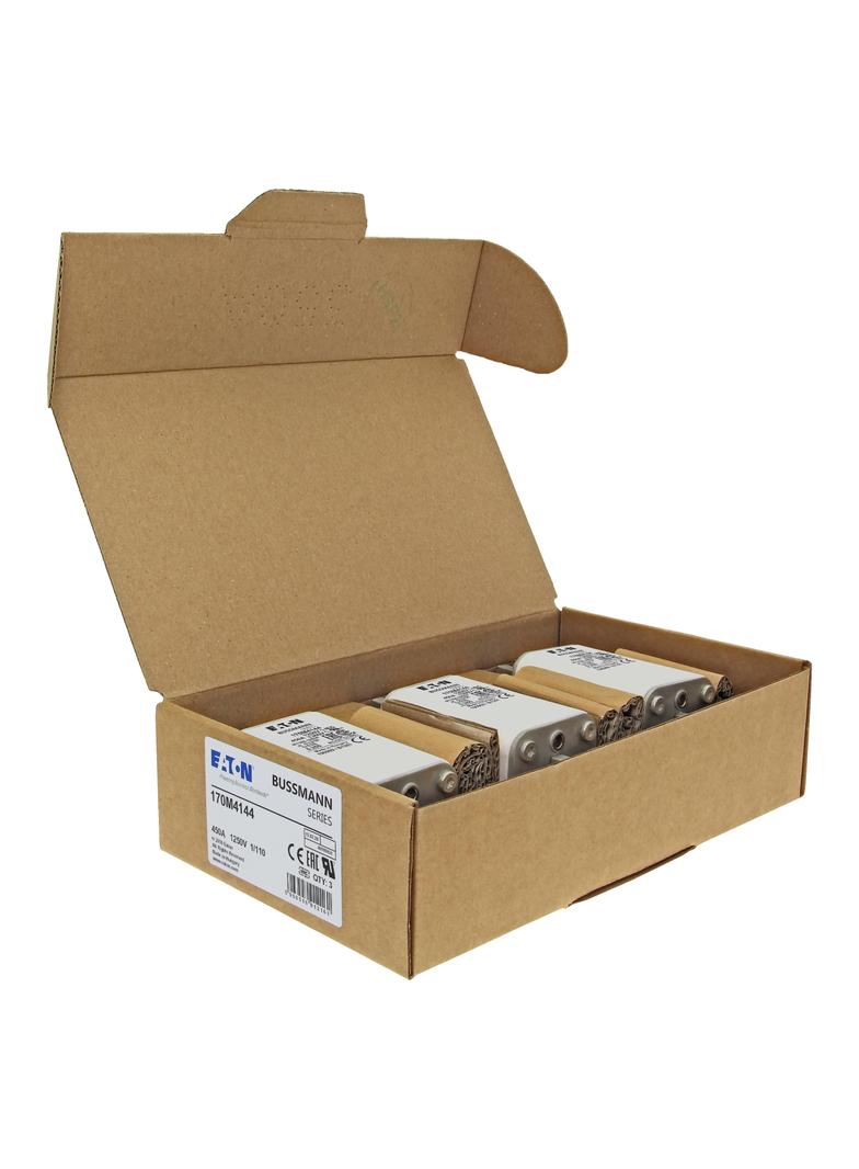450A 1250V 1/110 aR INDICATOR FUSE Wkładka szybka 450A AC 1250V rozmiar 1 53x66x138 mm aR D 170M4144