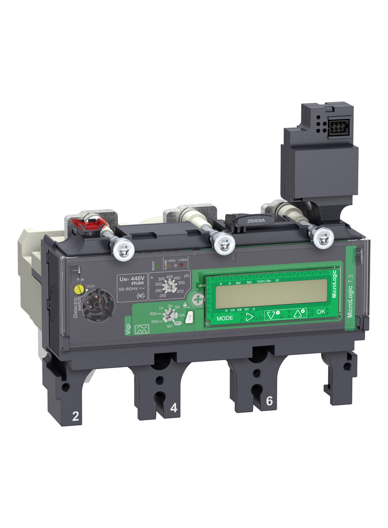 Wyzwalacz elektroniczny, ComPacT NSX, MicroLogic 7.3E Vigi, 570A, 3P3D, do NSX630