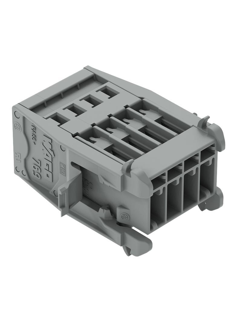 X-COM wtyk 4-biegunowy szary raster 5 mm /25szt./ WAGO