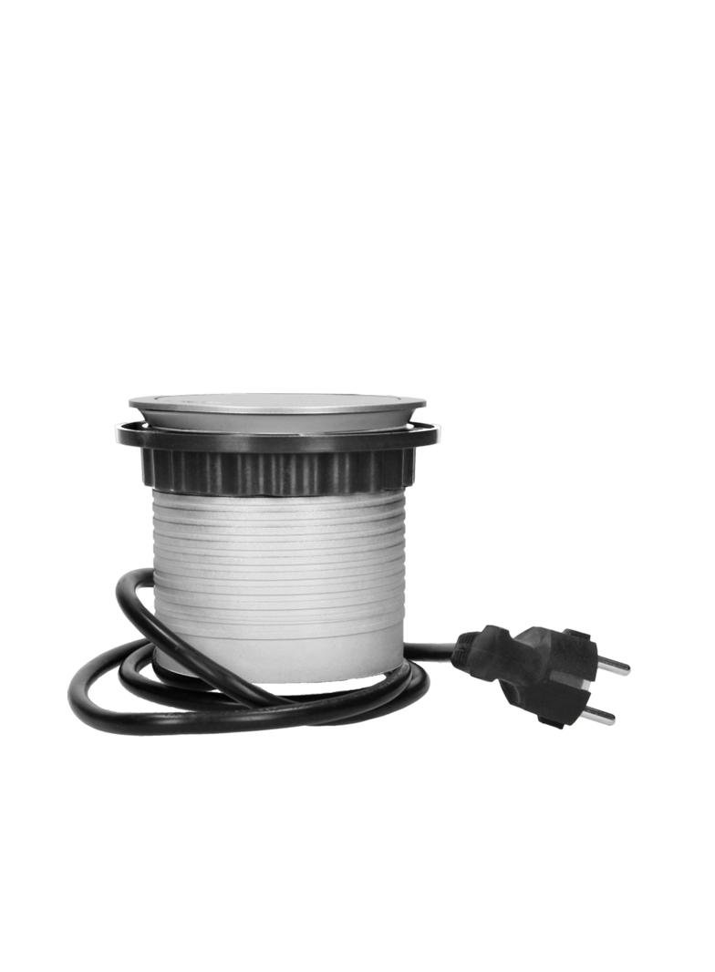 Gniazdo meblowe O10cm wysuwane z blatu z przewodem 1,5m 4x2P+Z wersja schuko OR-AE-1341(GS) ORNO