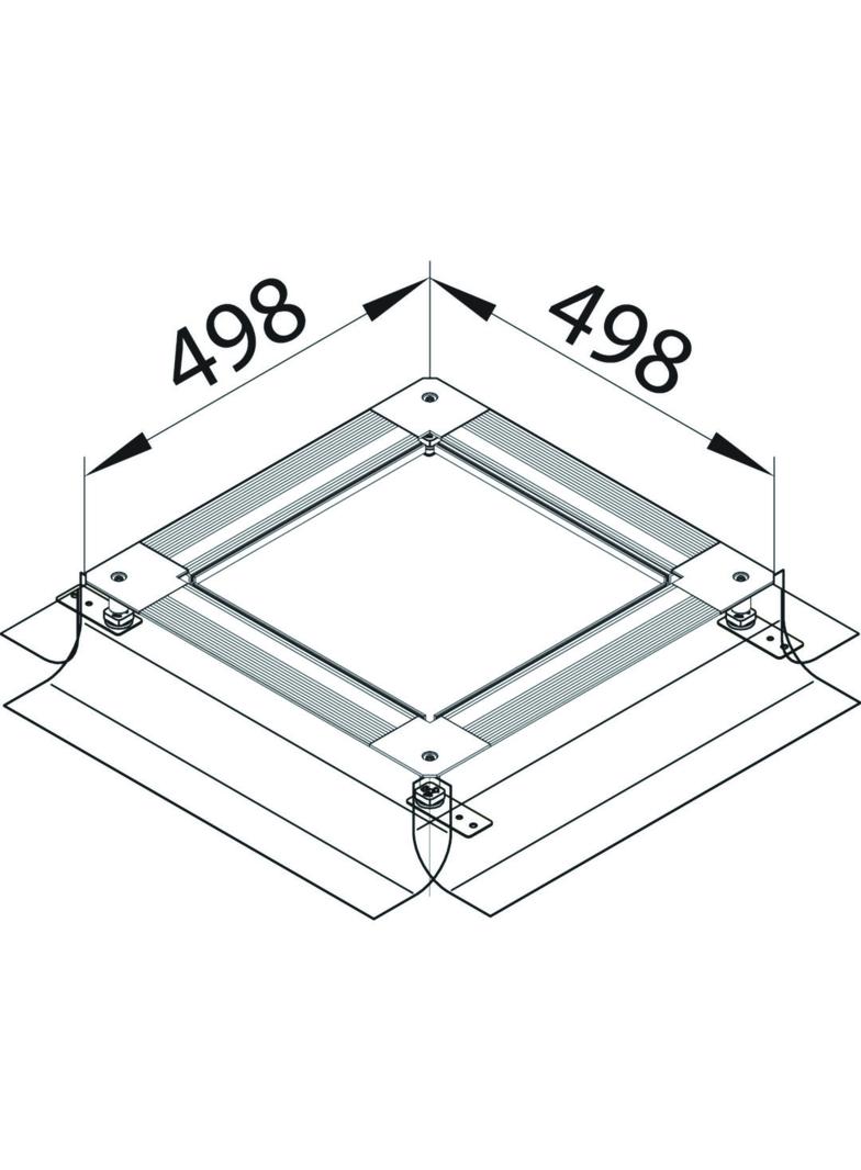 tehalit.UK Uniwersalna puszka podłogowa na nóżkach rozmiar 3 165-215mm stal UDH3165215 HAGER