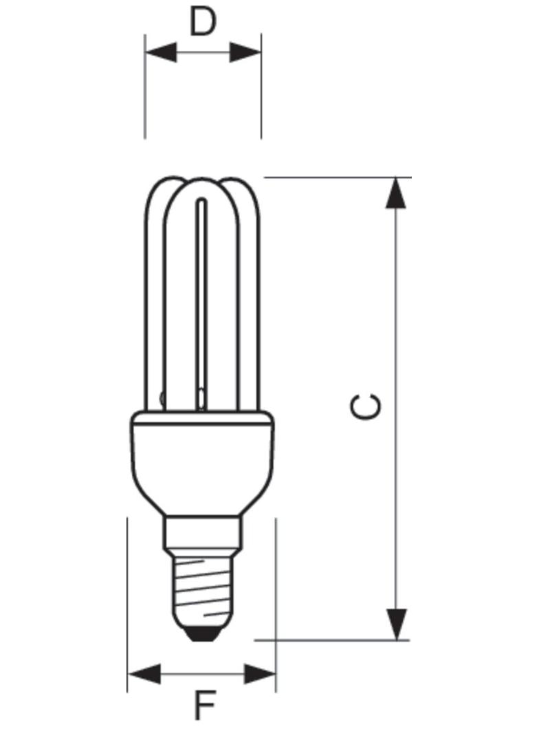 GENIE 8W WW E14 220-240V 1PF/6 Świetlówka