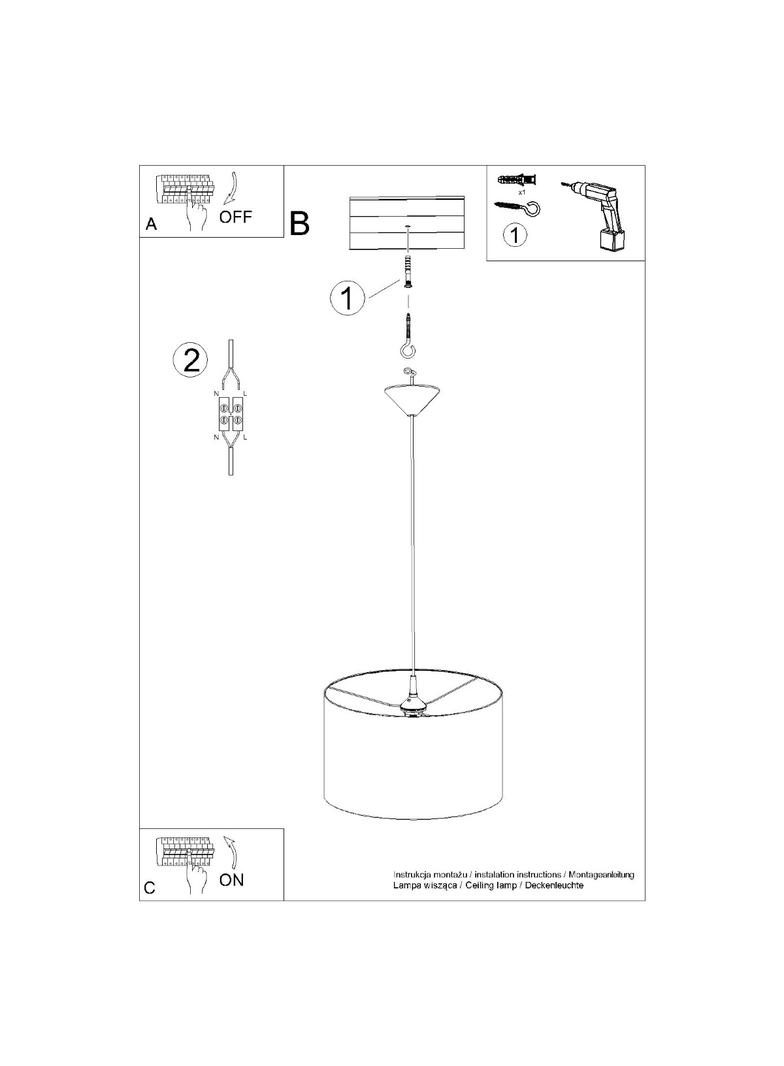 Lampa wisząca NOVA 40 czarna