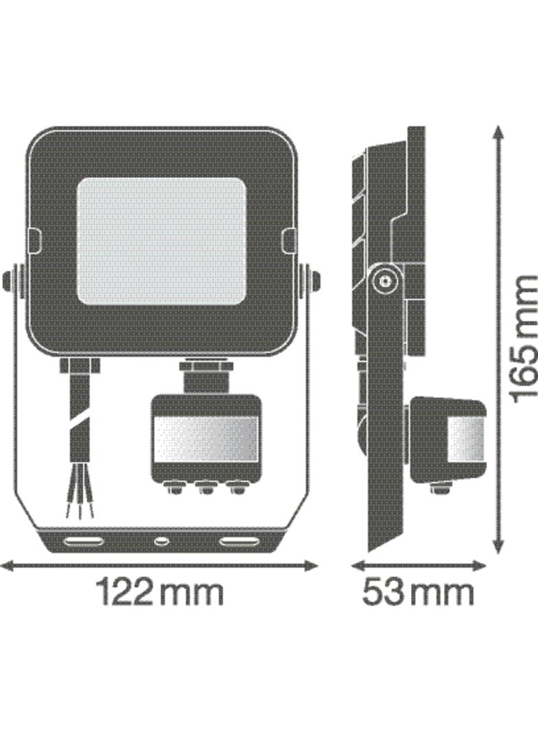 Naświetlacz LED FLOOD COMPACT SENSOR V 20W 830 SYM 100 BK 4058075575264 LEDVANCE