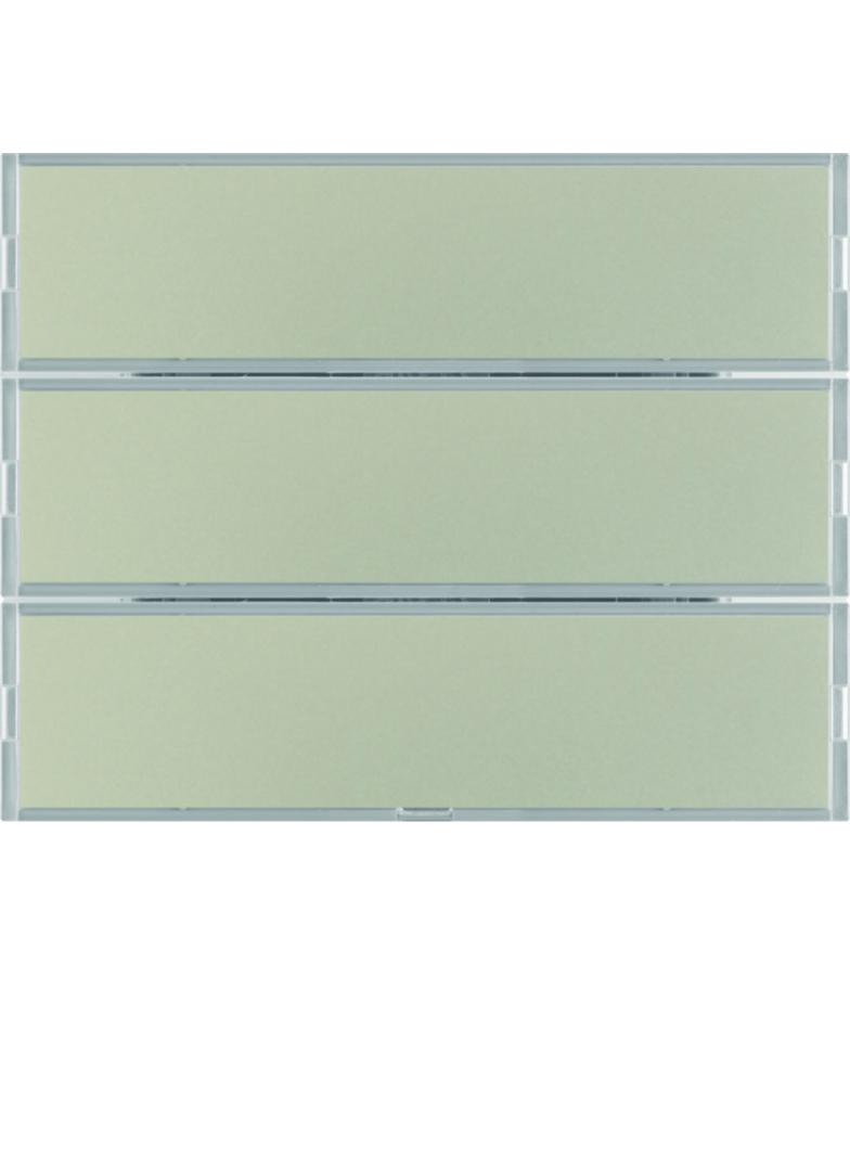 BERKER KNX e/s K.x Przycisk potrójny z polem opis. z diodami LED RGB i czujnikiem temperatury stal szl. 80163773 HAGER