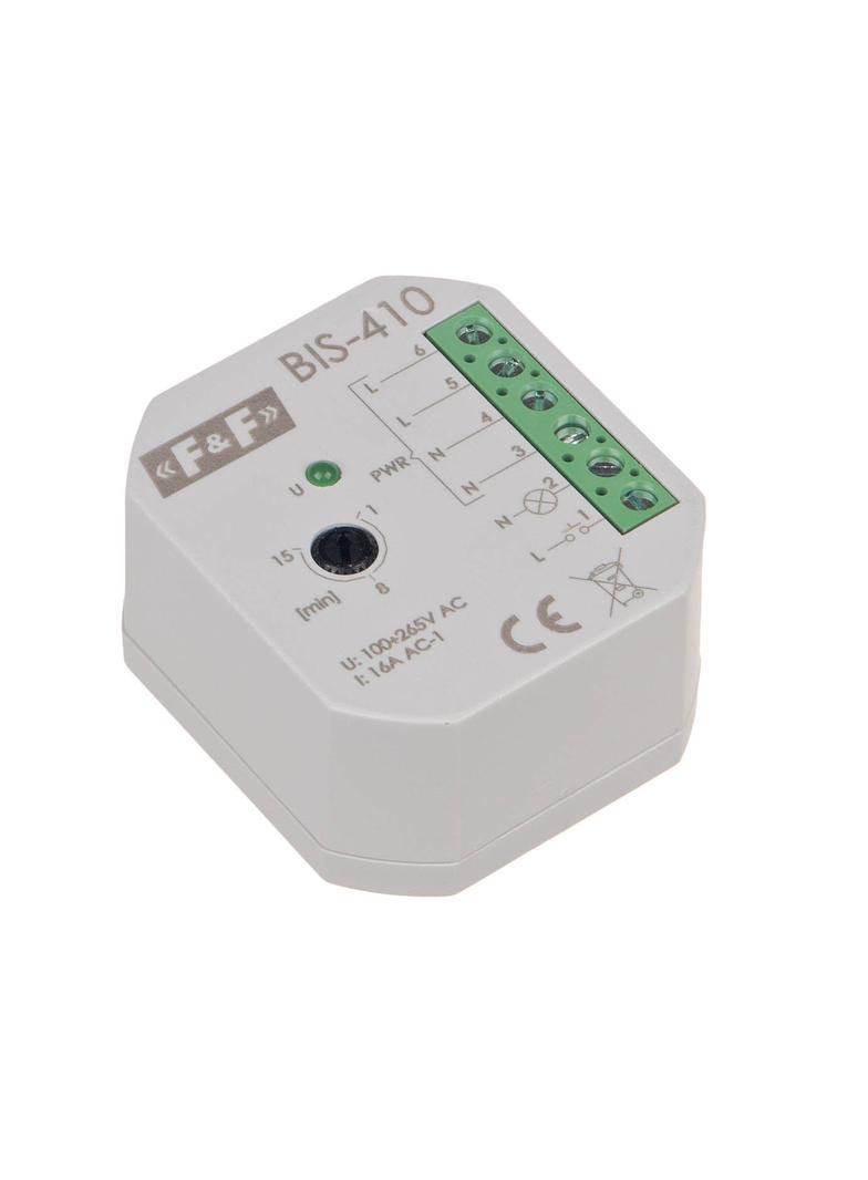 Przekaźnik bistabilny, podtynkowy z wyłącznikiem czasowym, do podświetlanych przycisków