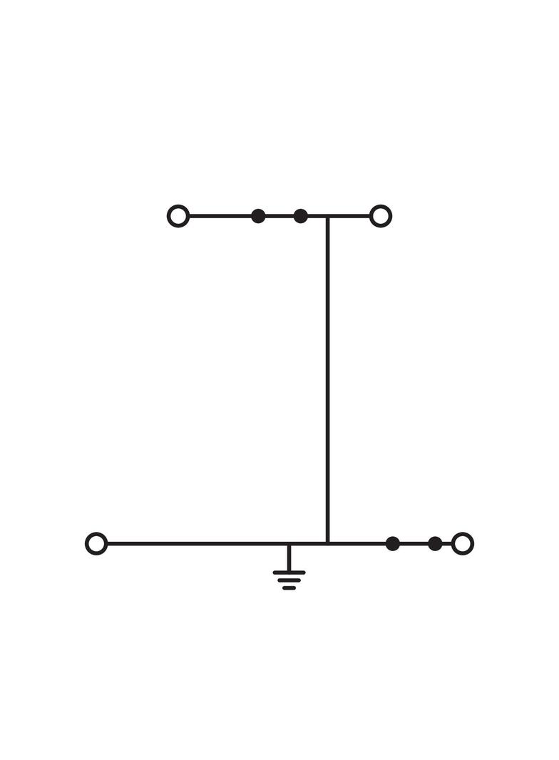 złączka dwupiętrowa PE 4-przewodowa 2,5 mm2 żółto-zielona