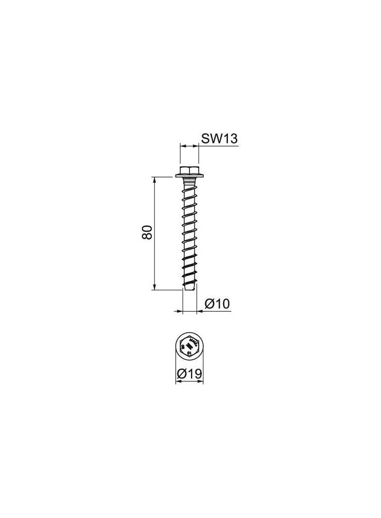 MMS-plus 10x80 Kotwa wkręcana ognio.