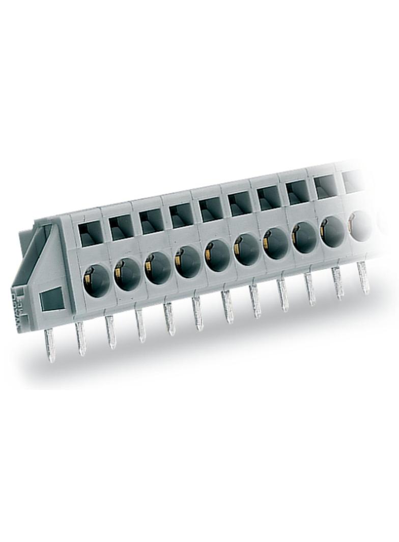 listwa zaciskowa przepustowa 2-bieg. szara raster 5 mm